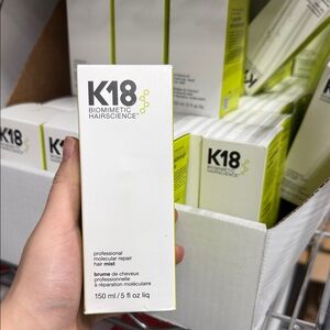 K18 Hair Repair Mist with Yellow and White Packaging